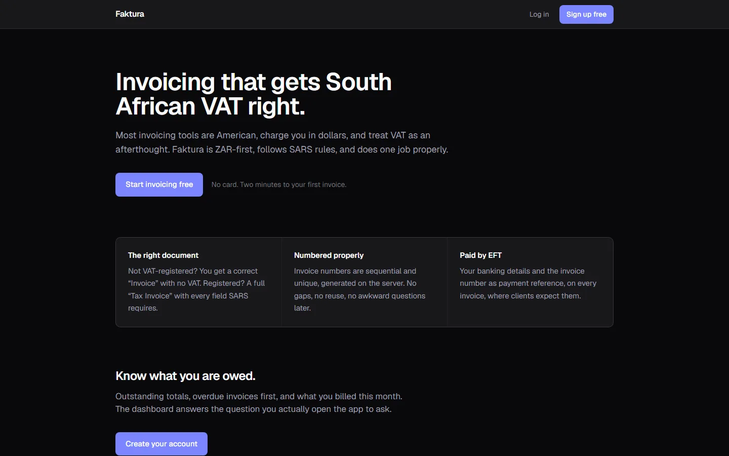 Faktura website built by Staz