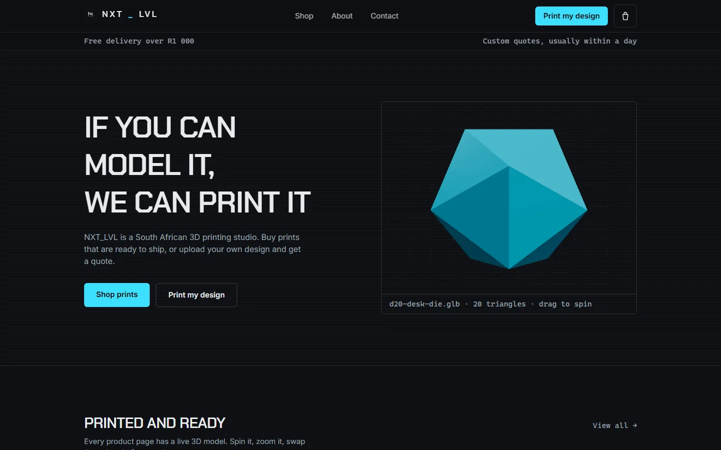 NXT_LVL website built by Staz